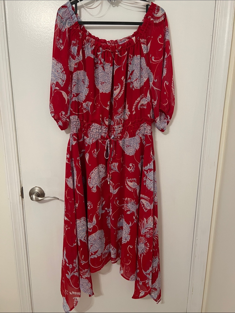 Tommy Hilfiger Red Floral High-Low Dress